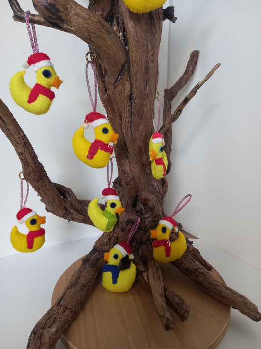 'Ay up duck' Christmas tree decorations