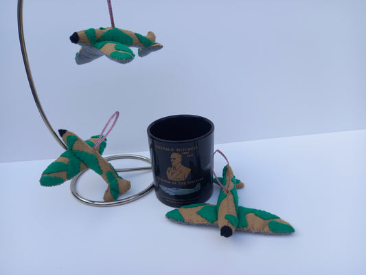 Handmade Spitfire Christmas tree decoration